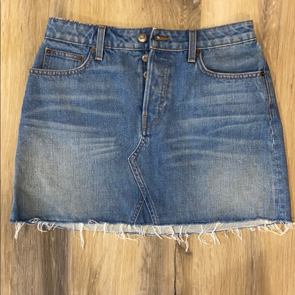 Reformation denim skirt